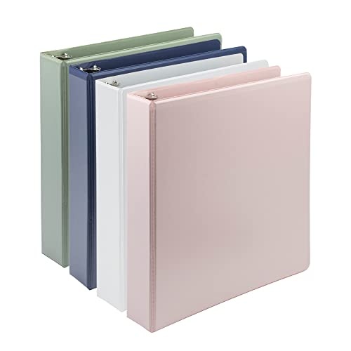 Samsill Earth's Choice, 1.5-Inch Durable D-Ring View Binder 4 Pack, USDA Certified Biobased, Eco-Friendly, Boho Assortment - Image 1