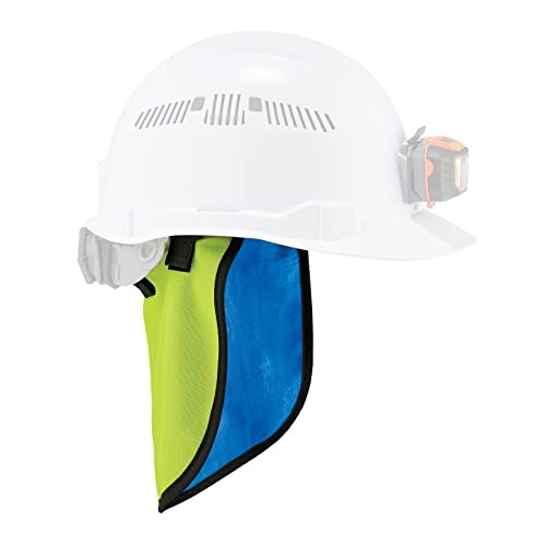 Ergodyne Chill-Its 6670CT Evaporative Cooling Hard Hat Neck Shade,Lime - Image 1
