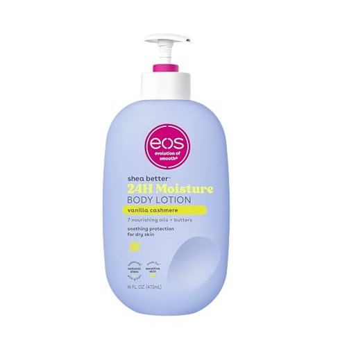eos Shea Better Body Lotion- Vanilla Cashmere, 24-Hour Moisture Skin Care, Lightweight & Non-Greasy, Made with Natural Shea, Vegan, 16 fl oz - Image 1