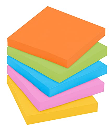Post-it Super Sticky Notes, 3x3 in, 24 Pads, 2x the Sticking Power,Energy Boost Collection, Bright Colors (Orange, Pink, Blue, Green), Recyclable (654-24SSAU-CP) - Image 14
