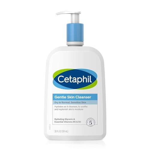 Cetaphil Face Wash, Hydrating Gentle Skin Cleanser for Dry to Normal Sensitive Skin, NEW 20oz, Fragrance Free, Soap Free and Non-Foaming - Image 1