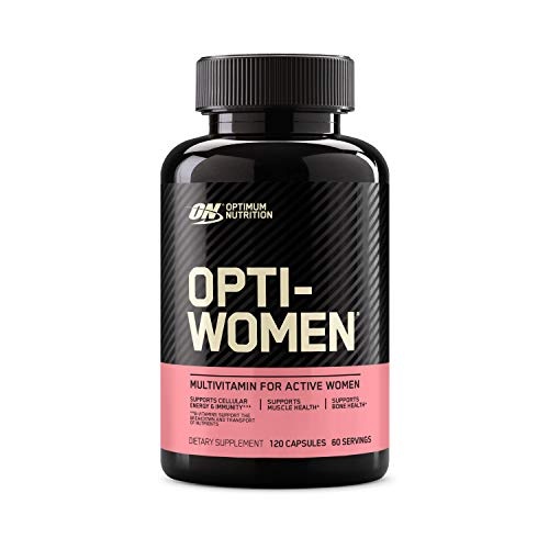 Optimum Nutrition Opti-Women, Vitamin C, Zinc and Vitamin D for Immune Support Womens Daily Multivitamin Supplement with Iron, Capsules, 120 Count - Image 1
