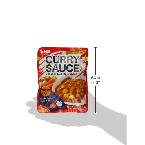 S&B Curry Sauce with Vegetables Medium Hot,7.4 Ounce (Pack of 10) - Image 4