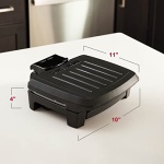 George Foreman® Fully Submersible™ Grill, NEW Dishwasher Safe, Wash the Entire Grill, Easy-to-Clean Nonstick, Black/Grey - Image 2