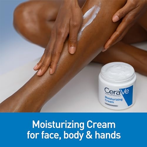 CeraVe Moisturizing Cream | Body and Face Moisturizer for Dry Skin | Body Cream with Hyaluronic Acid and Ceramides | Daily Moisturizer | Oil-Free | Fragrance Free | Non-Comedogenic | 19 Ounce - Image 7