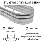 GADI Raised Garden Bed Kit for Vegetables Flower Galvanized Metal Planter Boxs Designed for Easy DIY and Cleaning Not Twist Or Rot (Silver) - Image 3