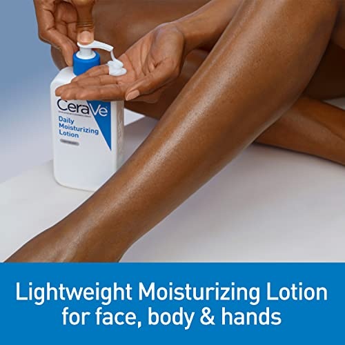CeraVe Daily Moisturizing Lotion for Dry Skin | Body Lotion & Facial Moisturizer with Hyaluronic Acid and Ceramides | Fragrance Free | 19 Ounce - Image 6