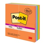 Post-it Super Sticky Notes, 3x3 in, 24 Pads, 2x the Sticking Power,Energy Boost Collection, Bright Colors (Orange, Pink, Blue, Green), Recyclable (654-24SSAU-CP) - Image 7