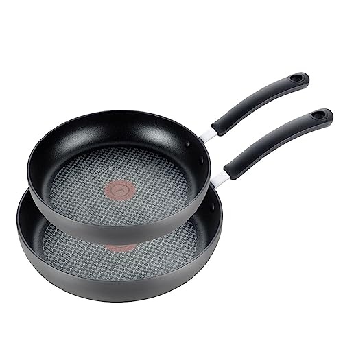 T-fal Ultimate Hard Anodized Nonstick Fry Pan Set 10, 12 Inch Oven Safe 400F Cookware, Pots and Pans, Dishwasher Safe Grey - Image 1