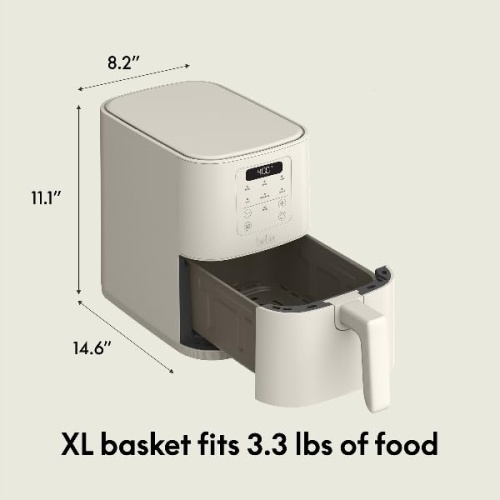 Bella Slim 4.0 QT Air fryer, Oatmilk - Image 3