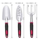 Garden Tool Set, 3 Pieces Aluminum Heavy Gardening Kit Including Hand Shovel, Transplant Shovel and Hand Rake with Soft Rubber Non-Slip Handle, Peoplewholovegardeningenjoy apleasant Experience - Image 6