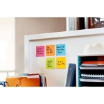 Post-it Super Sticky Notes, 3x3 in, 24 Pads, 2x the Sticking Power,Energy Boost Collection, Bright Colors (Orange, Pink, Blue, Green), Recyclable (654-24SSAU-CP) - Image 5