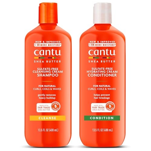 Cantu Sulfate-Free Cream Shampoo & Conditioner Bundle, 13.5 Fl Oz (Pack of 2) - Image 1