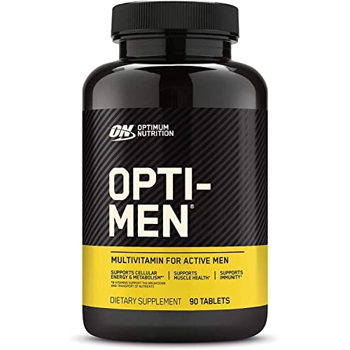 Optimum Nutrition Opti-Men, Vitamin C, Zinc and Vitamin D, E, B12 for Immune Support Mens Daily Multivitamin Supplement, 90 Count (Packaging May Vary) - Image 1