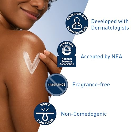CeraVe Moisturizing Cream | Body and Face Moisturizer for Dry Skin | Body Cream with Hyaluronic Acid and Ceramides | Daily Moisturizer | Oil-Free | Fragrance Free | Non-Comedogenic | 19 Ounce - Image 6