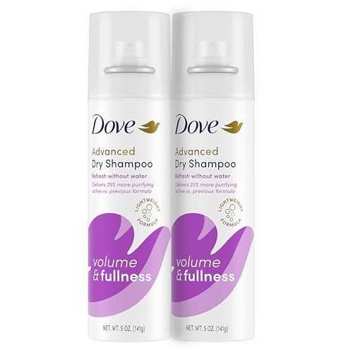 Dove Dry Shampoo Volume & Fullness 2 Count for Oily Hair for Refreshed Hair 5 oz - Image 1