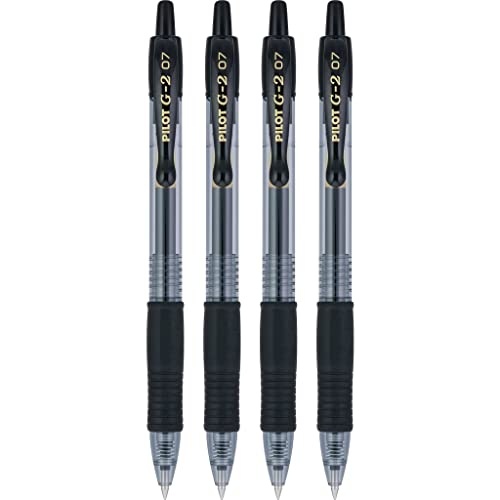 Pilot, G2 Premium Gel Roller Pens, Fine Point 0.7 mm, Black, Pack of 4 - Image 8