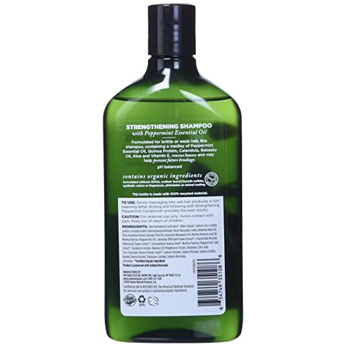 Avalon Organics Shampoo, Strengthening Peppermint, 11 Oz - Image 8