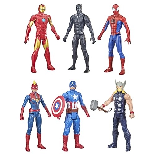 Marvel Titan Hero Series Action Figure Multipack, 6 Action Figures, 12-Inch Toys, Inspired By Marvel Comics, For Kids Ages 4 And Up (Amazon Exclusive) - Image 1