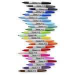 SHARPIE Electro Pop Permanent Markers, Fine Point, Assorted Colors, 24 Count - Image 8