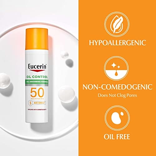 Eucerin Sun Oil Control SPF 50 Face Sunscreen Lotion with Oil Absorbing Minerals, 2.5 Fl Oz Bottle - Image 8