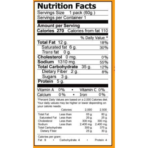 MAMA Instant Noodles Artificial Pork Flavor,30 Pkgs.x 2.12 Oz.(60g) - Image 5