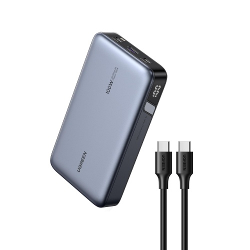 UGREEN 20000mAh 100W Power Bank, Nexode Portable Charger USB C 3-Port PD Fast Charging Battery Pack Digital Display for MacBook, iPad, iPhone 16, Galaxy S24 Ultra, Steam Deck, Dell XPS and More - Image 1