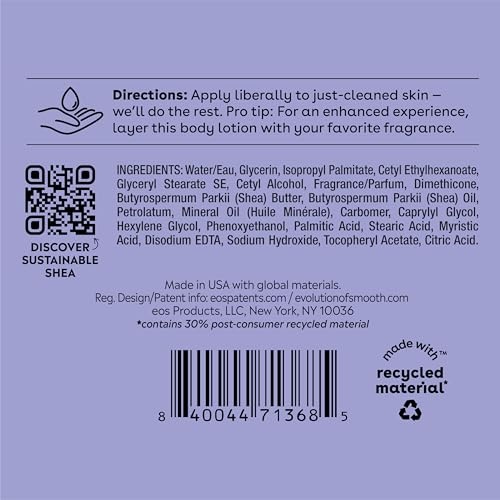 eos Shea Better Body Lotion- Vanilla Cashmere, 24-Hour Moisture Skin Care, Lightweight & Non-Greasy, Made with Natural Shea, Vegan, 16 fl oz - Image 2