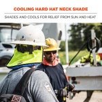 Ergodyne Chill-Its 6670CT Evaporative Cooling Hard Hat Neck Shade,Lime - Image 7