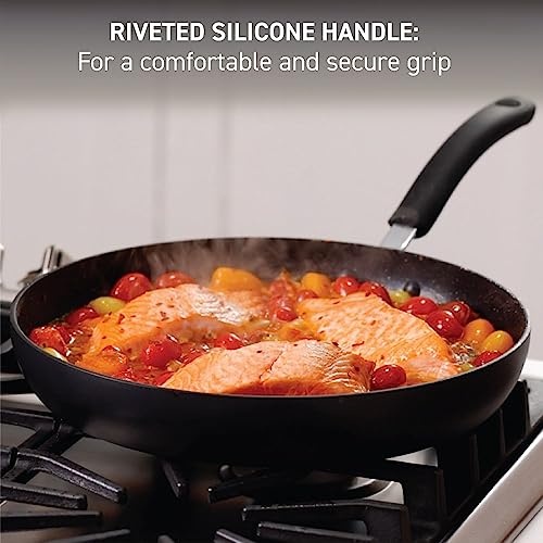 T-fal Ultimate Hard Anodized Nonstick Fry Pan Set 10, 12 Inch Oven Safe 400F Cookware, Pots and Pans, Dishwasher Safe Grey - Image 4