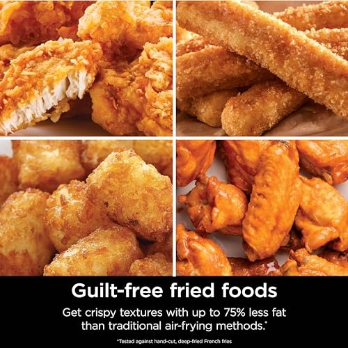 Ninja Air Fryer Pro 4-in-1 with 5 QT Capacity, Air Fry, Roast, Reheat, Dehydrate, Air Crisp Technology with 400F for hot, 120 Volts, Nonstick Basket & Crisper Plate, Grey, AF141 - Image 4