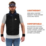 Cooling Vest with 4 Ice Packs, Lightweight, Quick Recharge Cooling, Ergodyne Chill Its 6260 Black, Small/ Medium - Image 4