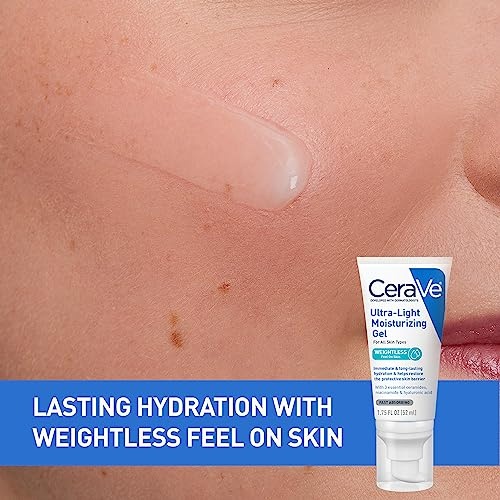 CeraVe Ultra-Light Gel | Facial Moisturizing Gel with Ceramides, Niacinamide, Hyaluronic Acid | Fragrance Free |1.75 FL Oz - Image 7