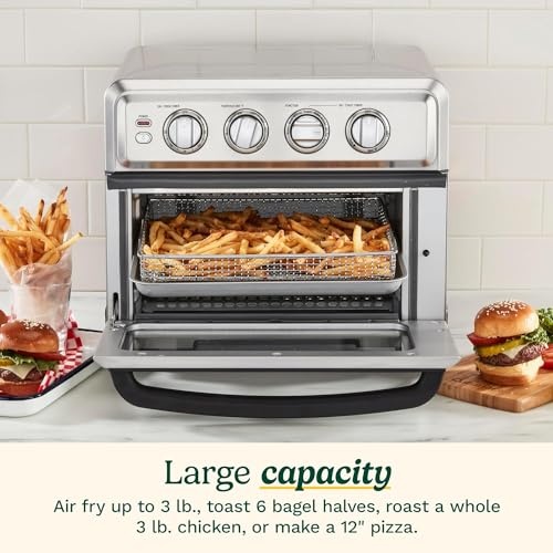 Cuisinart Air Fryer + Convection Toaster Oven, 8-1 Oven with Bake, Grill, Broil & Warm Options, Stainless Steel, TOA-70 - Image 6