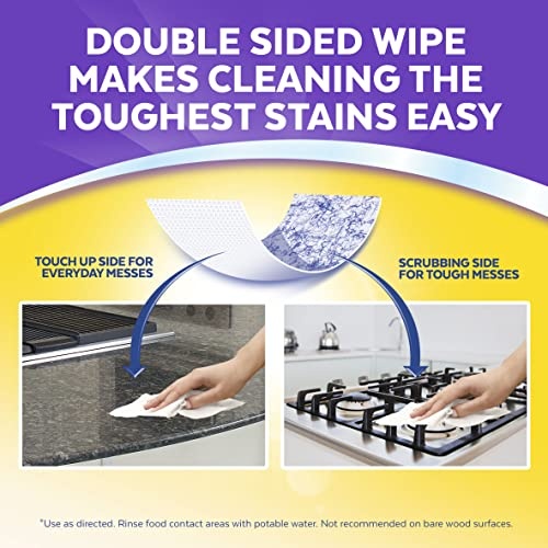 Lysol Dual Action Disinfectant Wipes, Multi-Surface Antibacterial Scrubbing Wipes, For Disinfecting and Cleaning, Citrus Scent, 75ct - Image 4
