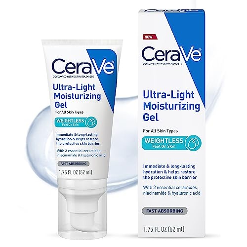 CeraVe Ultra-Light Gel | Facial Moisturizing Gel with Ceramides, Niacinamide, Hyaluronic Acid | Fragrance Free |1.75 FL Oz - Image 1