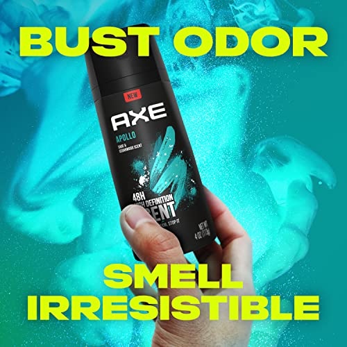 AXE Apollo Body Spray Deodorant for Long-Lasting Odor Protection, Sage & Cedarwood Deodorant for Men Formulated Without Aluminum 4 Ounce (Pack of 4) - Image 9