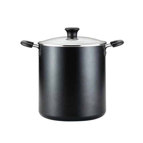 T-fal Initiatives Nonstick Stockpot 8 Quart Oven Safe 350F Cookware, Pots and Pans, Dishwasher Safe Black - Image 1