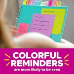 Post-it Super Sticky Notes, 24 Note Pads, 3x3 in., 2x the Sticking Power, School Supplies and Office Products, Sticky Notes for Vertical Surfaces, Monitors, Walls & Windows, Supernova Neons Collection - Image 6