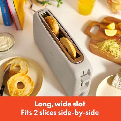 bella 2 Slice Slim Toaster, Fits-anywhere™ Kitchenware, 6 Setting Shade Control with Reheat & Cancel Buttons, Removable Crumb Tray, 10” Long Slot, Anti Jam & Auto Shutoff, 900 Watt, Oatmilk - Image 7