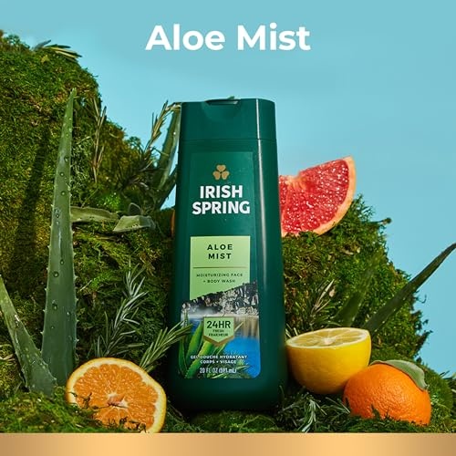 Irish Spring Men's Body Wash Shower Gel, Aloe Mist, 20 Oz, 4 Pack - Image 14