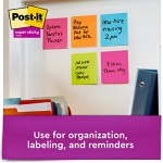 Post-it Super Sticky Notes, 3x3 in, 24 Pads, 2x the Sticking Power,Energy Boost Collection, Bright Colors (Orange, Pink, Blue, Green), Recyclable (654-24SSAU-CP) - Image 10
