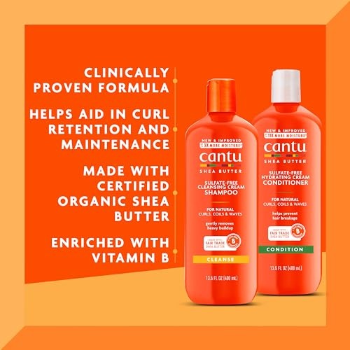 Cantu Sulfate-Free Cream Shampoo & Conditioner Bundle, 13.5 Fl Oz (Pack of 2) - Image 9