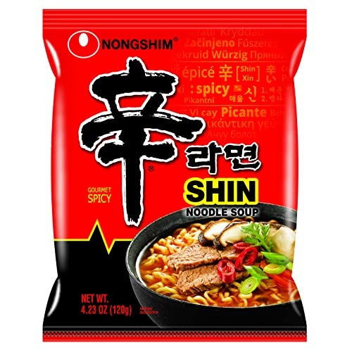 Nongshim Gourmet Spicy Shin Instant Ramen Noodle, 20 Pack, Chunky Vegetables, Premium Microwaveable Ramen Soup Mix, Savory & Rich - Image 1
