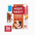 Purina Moist and Meaty Burger With Cheddar Cheese Flavor Dry Soft Dog Food Pouches - 36 ct. Pouch - Image 8
