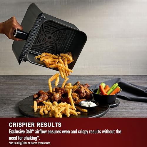 T-fal Infrared Air Fryer: 6 qt Digital Touch Screen, 7-in-1 Cooking Functions, 45-Seconds to reach 750°F on carbon fiber heater surface, No-Shake Technology, Crispy Finish, 1550W, Black - Image 7