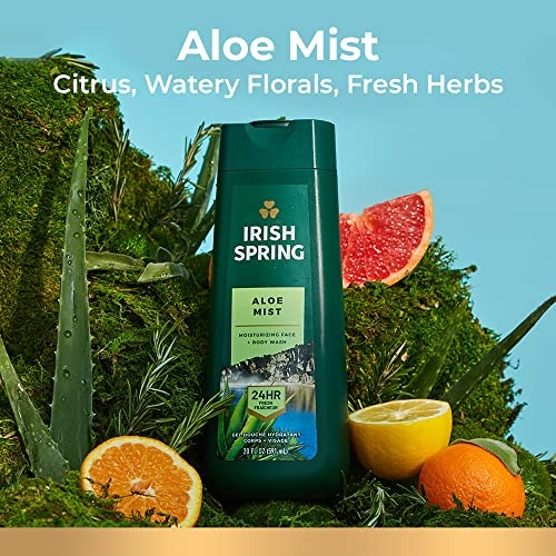 Irish Spring Men's Body Wash Shower Gel, Aloe Mist, 20 Oz, 4 Pack - Image 4