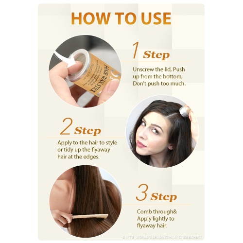Samnyte Hair Wax Stick, Hair-Styling Waxes, Nourishing Accessories - Slick Stick for Women & Kids, Gel Tamer for Flyaways, Bun Maker & Styling Cream, 2.7 Fl Oz - Image 4