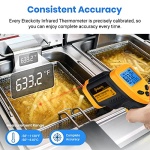Etekcity Infrared Thermometer Gun 1080, Pizza Oven Accessories, Laser Food Meat Pool Surface Thermometer, Temperature Temp Gun for Cooking, Griddle Hvac Tools, -58°F to 1130°F, Yellow - Image 9