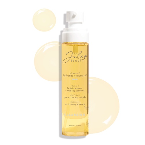 Julep Vitamin E Hydrating Cleansing Oil and Makeup Remover - Face Wash for Normal to Dry Sensitive Skin - 3.38 Fl Oz - Rosehip and Olive Oil Face Cleanser - Image 1